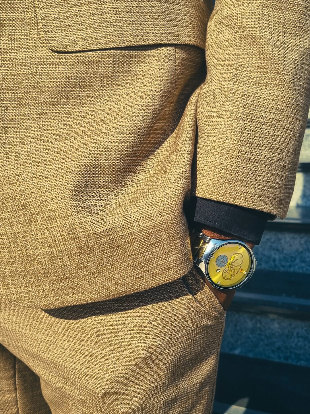 luxury watch on wrist